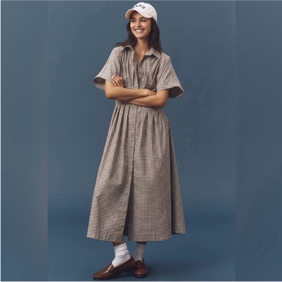 Anthropologie Dresses & Skirts - Anthropologie The Tobie Studded Shirt Dress by Exquise